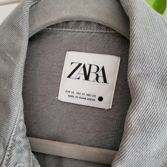 Grey denim shacket - Picture 2 of 3